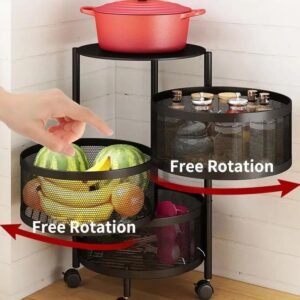 Rotatable Fruit Basket with 3 Layers